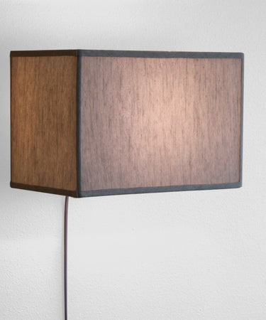 Floating Shade Plug-In Wall Light Textured Oatmeal